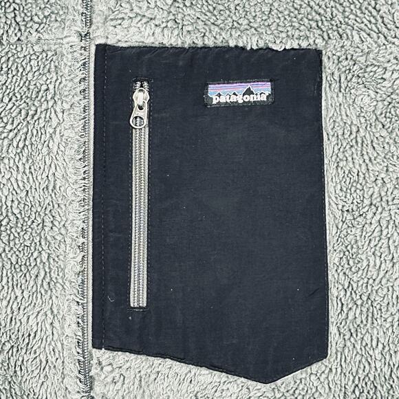 Patagonia Mens Large Retro-X Jacket Coat Deep Pile Fleece Full Zip Eucalyptus - Picture 6 of 14